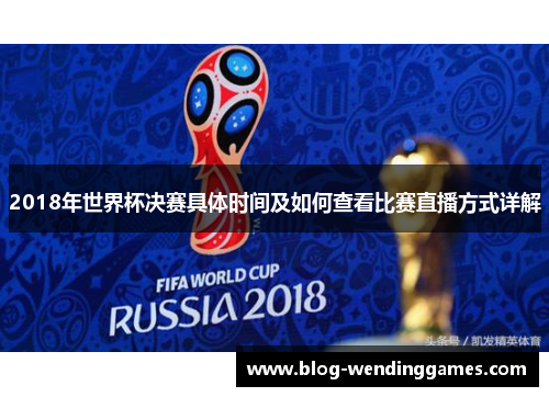 2018年世界杯决赛具体时间及如何查看比赛直播方式详解